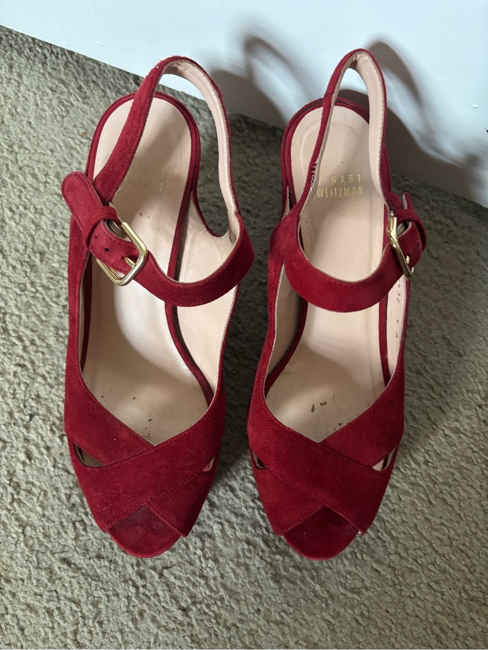 Suede Platform Wedge Heels - Picture 11 of 12